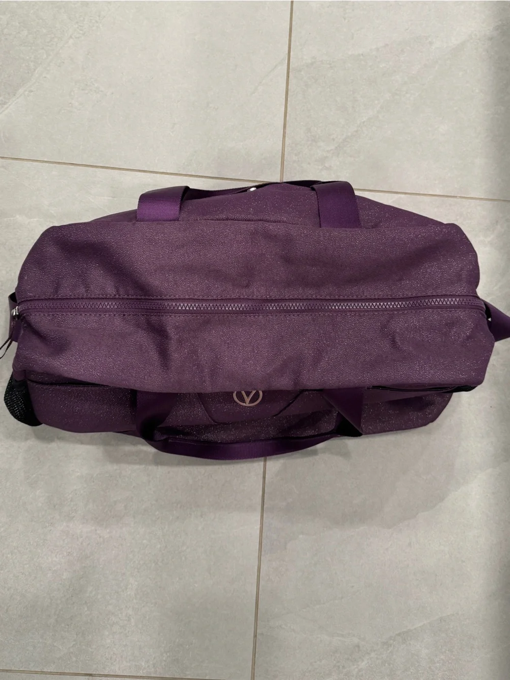 Ivivva Purple Sparkle Travel Duffel Bag with Dual Handles